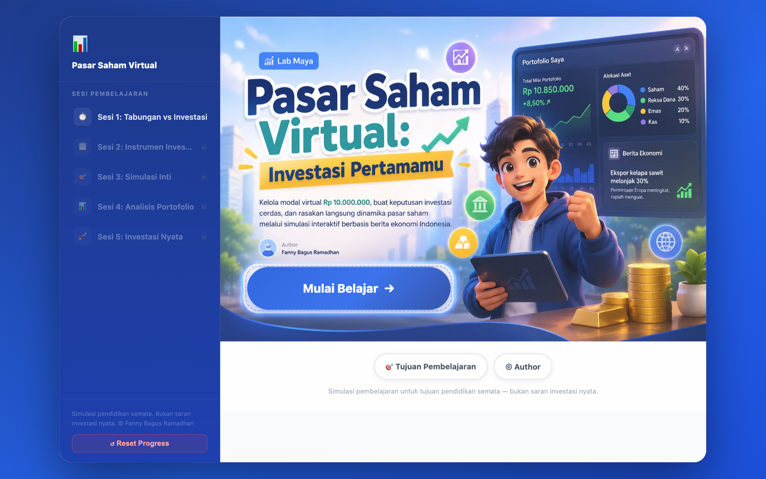 Pasar Saham Virtual — Investment Simulator