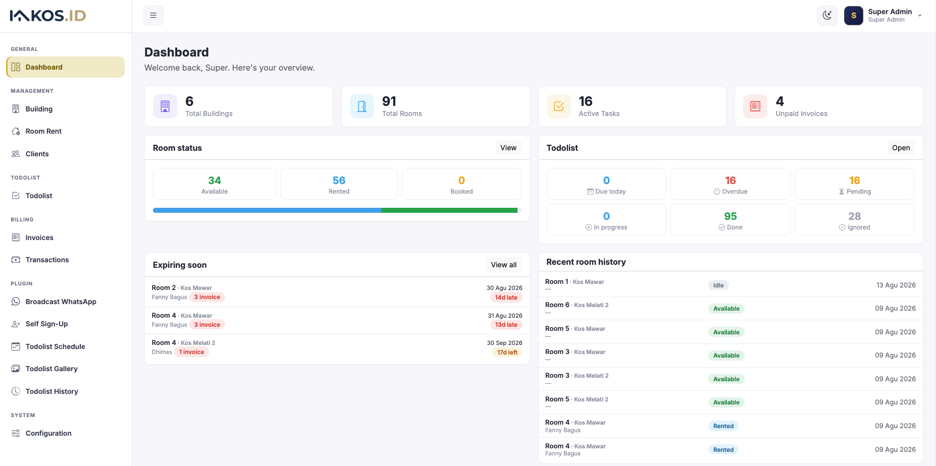 Kos Management App