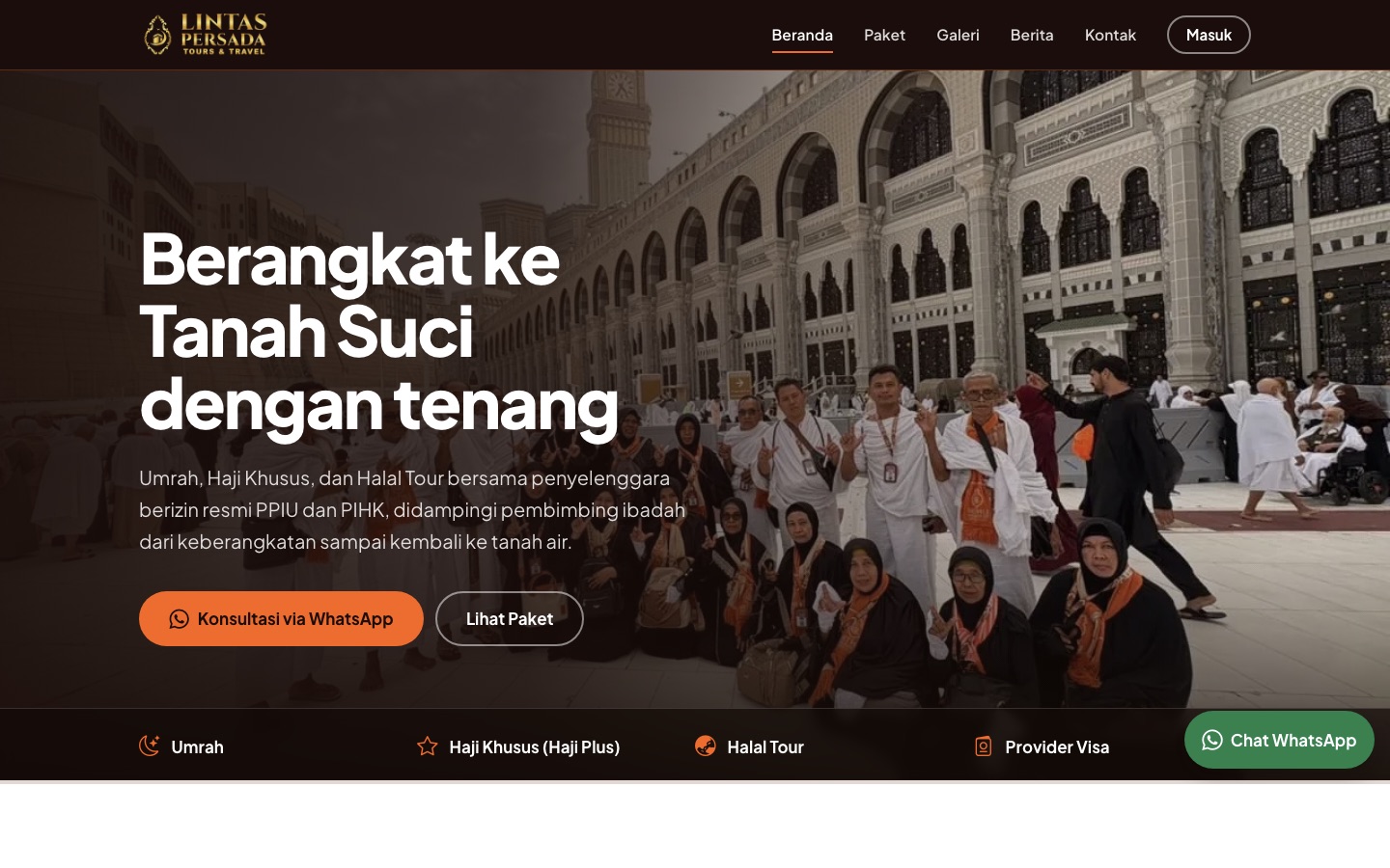Umrah & Hajj Travel Website with Partner Network